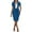 Blue, variant on Women's 2 Piece Suit Skirt Set Business Casual Short Sleeve Blazer and Pencil Skirt for Work Office