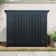 thumbnail image 3 of Noble House Abri Extérieur pour Bacs à Ordures pour 2 Poubelles, Boîte de Rangement en Acier Galvanisé Robuste, Abri pour Bacs Résistant aux Intempéries, Noir, 3 of 9
