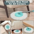 thumbnail image 4 of Spin Mop and Bucket System Mop and Bucket with Wringer Set Mops for Floor Cleaning Household plies Tools with 6 Replacement Refills 61 Extended Handle for Household Hardwood Floor Green, 4 of 8