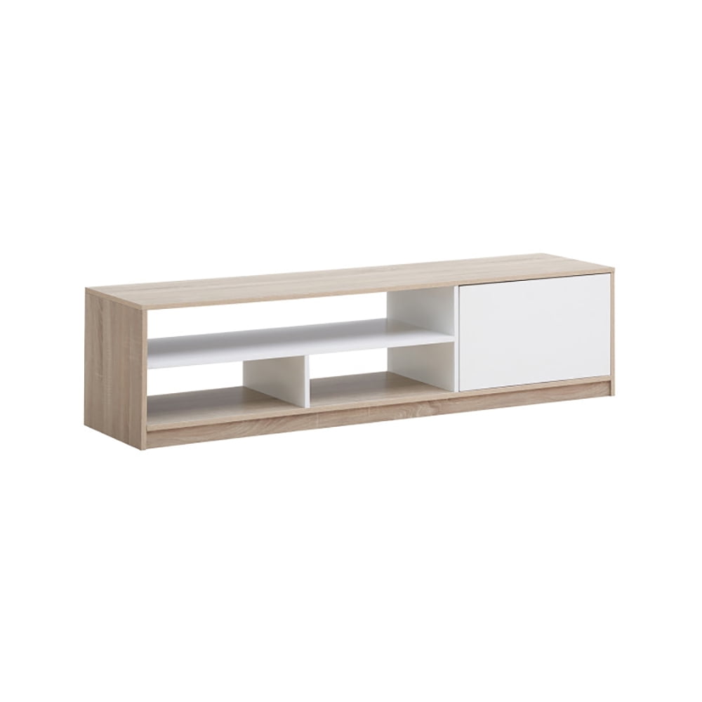 Finihen TV Stand, TV Cabinet, 63 Inch TV Stand with Push-to-Open Door Cabinet for TVs up to 75 Inch, for Living Room, Bedroom, White