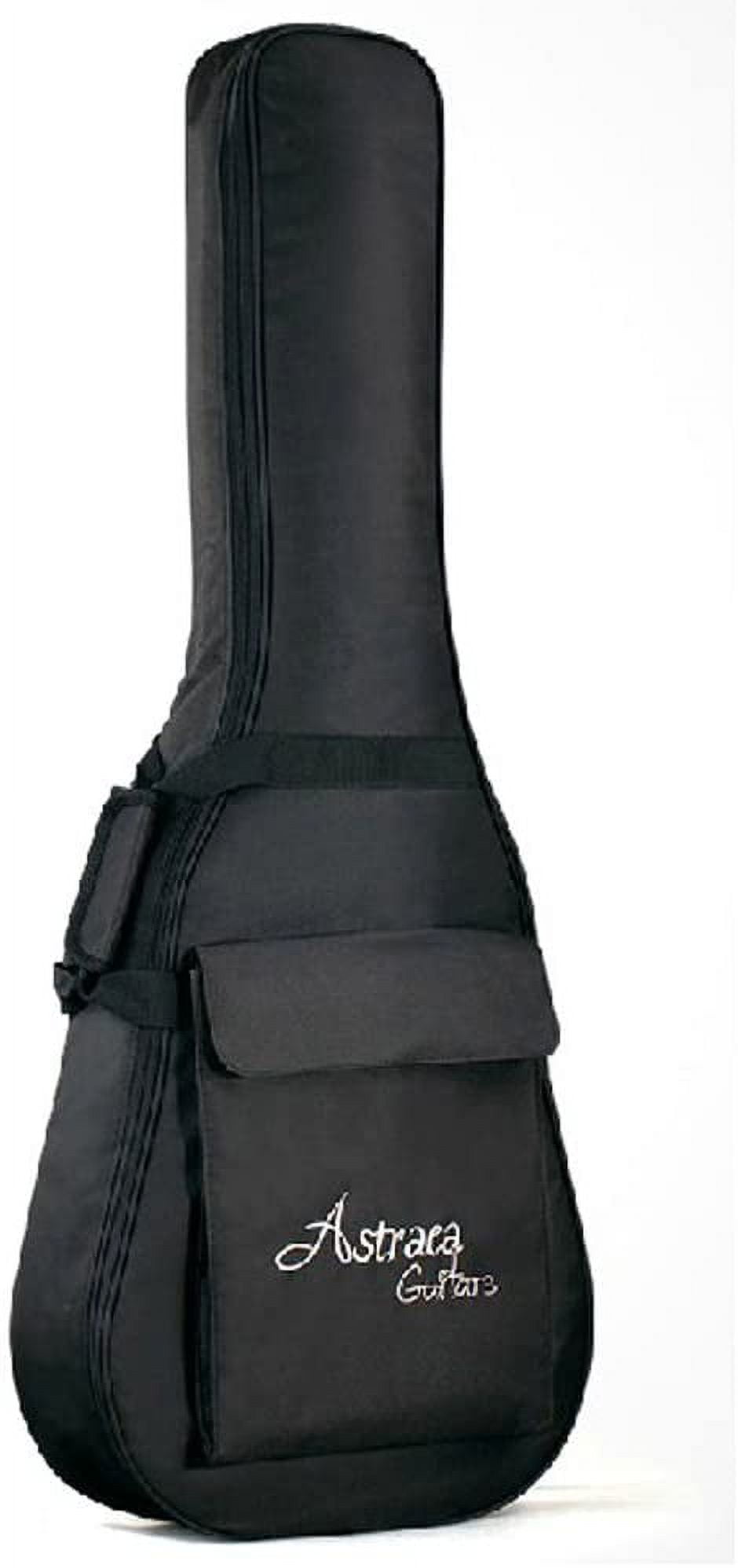 SHANNA 40 41 Inch Acoustic Guitar Bag Waterproof Thicken Padded Bag Advanced Guitar Case with Double Strap and Outer Pockets (Black)