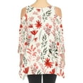 thumbnail image 3 of White Mark Fashion Casual Scoop Neck Floral Blouse & Top, Women's & Women's Plus, 3 of 5