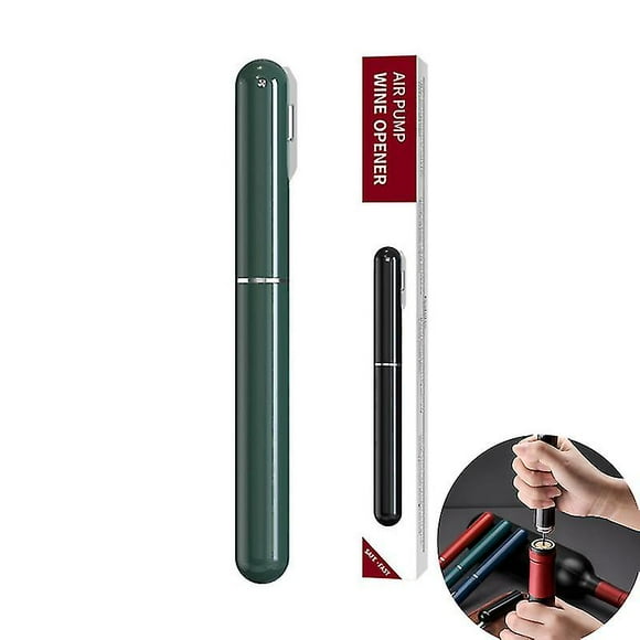 Ouvre-bouteille de Vin de Pompe à Air Inoxydable, Dissolvant de Liège de Goupille, Gadget Pneumatique de Tire-Bouchon pour les Amateurs de Vin-Vert---------------------------------------------------------