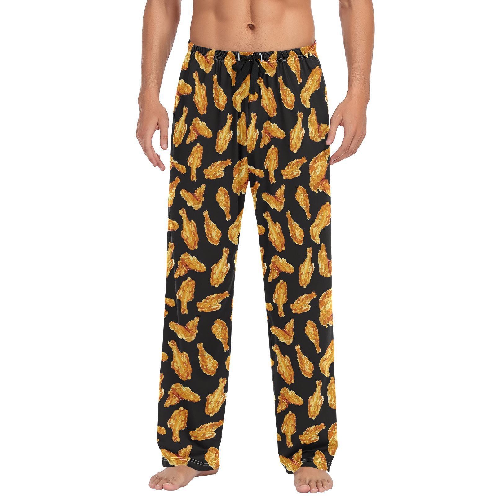 Fried Chicken Wings Men's Pajama Pants with Pocket Lounge Pants
