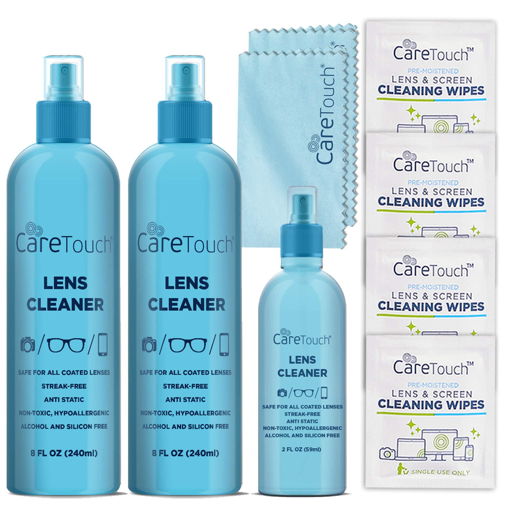 Care Touch AlcoholFree Lens Cleaner Kit (2) 8 oz Spray Bottles, (1