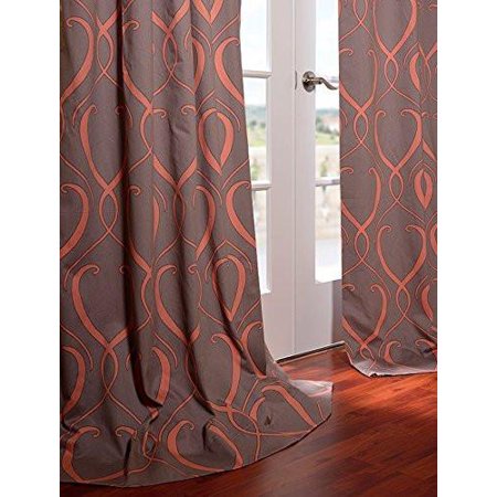 Half Price Drapes Prtw D27 108 Printed Cotton Curtain Panama
