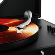 Mixx Revival 65 Bluetooth Belt Drive Plastic Turntable w/ Silicone Mat, Stylus and 45 RPM Adapter , Black , USRP-65-BK-051