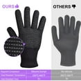 thumbnail image 6 of Heat Resistant Gloves with Silicone Bumps, Professional Heat Gloves for Hair Styling Curling Iron Wand Flat Iron, Black, 6 of 16