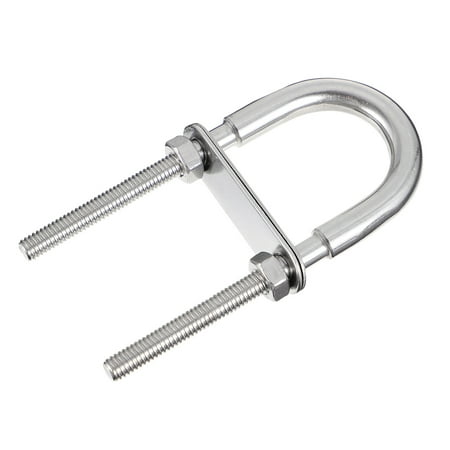 

U-bolt Shaped Tube Clamp Bolts Replacement Silver U-shaped Screws Stainless Steel
