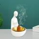 thumbnail image 4 of Quemador de incienso, difusor de fragancia, estatua artesanal, figura decorativa de niña de cono Blanco, 4 of 7