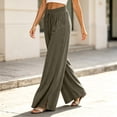 thumbnail image 3 of Luvrsol Sweat Pants for Women Wide Leg Casual Pants High Waist Trousers for Daily Loungewear S-2XL, 3 of 5