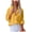 Yellow, variant on LEAVINGSUO Womens Tops Womens Plus Size $5 Womens Solid Color Shirt V Neck Loose Blouse Long Sleeve Casual Work Tunic Tops with Pocket Khaki L