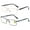 Gold & Gunmetal, variant on 2 Pairs of Men Anti-blue light Reading Glasses 1.00 Metal Business Business Rectangular Spring Hinges Readers +1.0