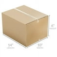 thumbnail image 4 of UOFFICE Corrugated Boxes 14" x 10" x 6" Bundle 25 Shipping Boxes, 4 of 7
