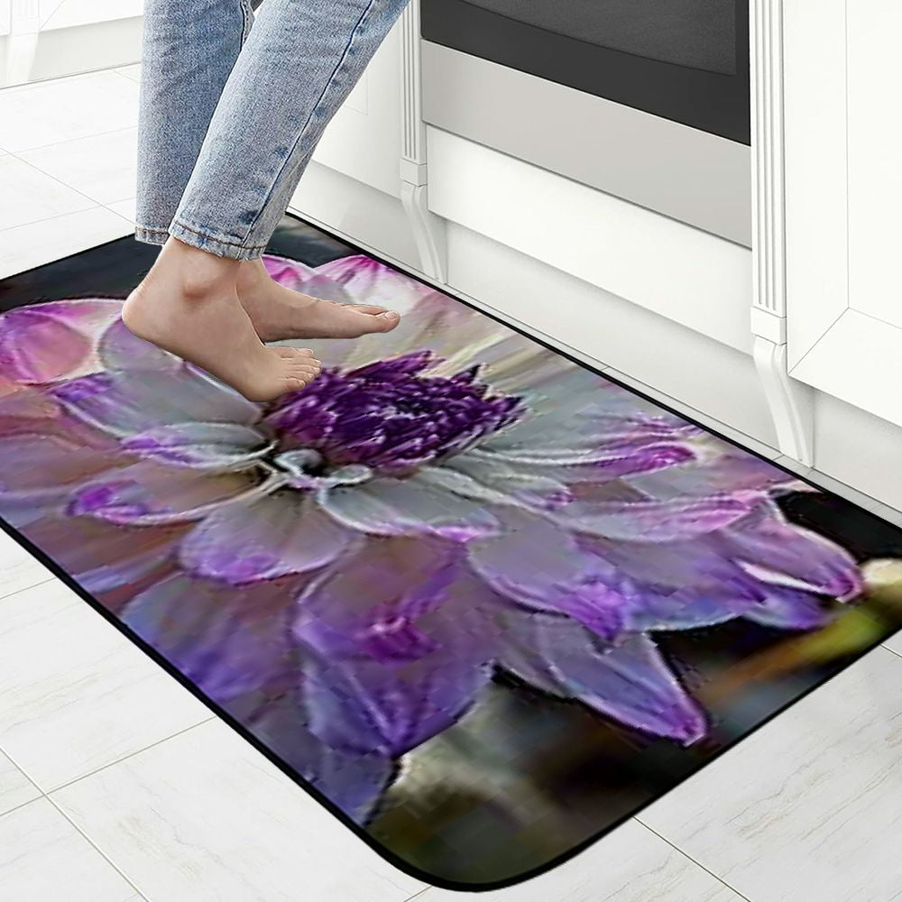 PHYHOO Doormat Floor Rug/Mat- Dahlia Flower Garden Plant Nature Blooming Decorative Door Mat, Door Mat with Non-Slip Rubber Backing, Easy Cleaning, Traps Dirt, Rug for Entry, Patio