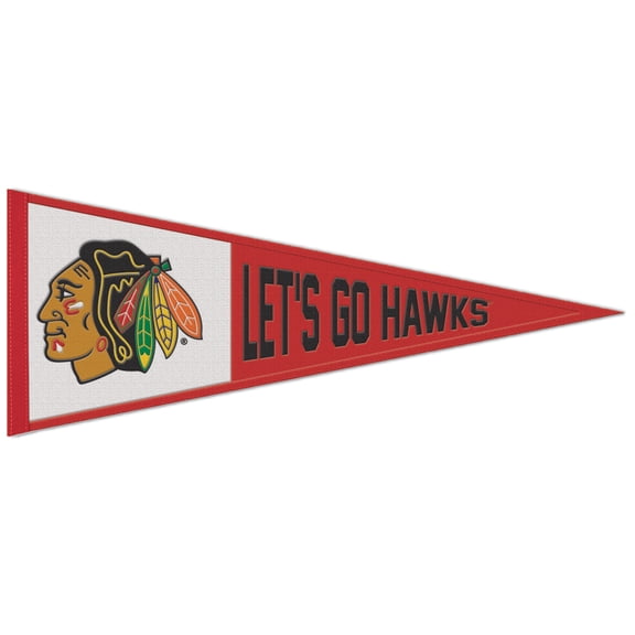 WinCraft Chicago Blackhawks 13" x 32" Retro Logo Wool Pennant
