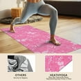 thumbnail image 4 of Pink Butterfly Pattern Hot Yoga Mat Towel Non Slip for Hot Yoga - Quick-Drying Yoga Mat Cover with 4 Corner Pockets with Travel Bag - Hot Yoga Towel Non Slip Grip Moisture Wicking Sweat 70"x26", 4 of 6