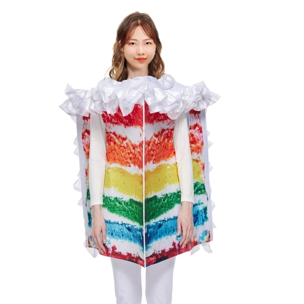 Chaleco de hombre,Disfraz de pastel para hombre y mujer,disfraz de comida,decoración.,Disfraz divertido de Halloween,traje de fiesta,Comida Disfraz Ropa Ropa Escenario Cumpleaños,Actuación