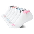 thumbnail image 1 of Pack de 6 pares de medias deportivas Reebok para mujer, corte cuarto, acolchadas y cómodas, 1 of 7
