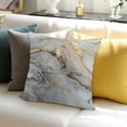 thumbnail image 3 of BANET  Decorative Pillow Covers, Granite Marble Abstract Texture Throw Pillow Cases Cushion Covers Home Decorative, Soft Short Plush Square Cushion Covers for Sofa Couch Bed. 20"x20" 20x20in, 3 of 5