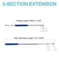 thumbnail image 2 of Uxcell 3.3ft Telescopic Handheld Flagpoles Tour Guide Flag Pole with Clips for Teaching Blue, 1 Pack, 2 of 7
