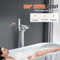 thumbnail image 5 of Freestanding Bathtub Faucet Floor Standing Shower Mixer Two Flow Modes 360 Rotating Spout for Bath Shower Pet Cleaning and Toilet, 5 of 6
