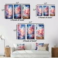 thumbnail image 4 of Designart "Clouds curious Cloudscape Playful" Landscape & Nature Framed Wall Art Set Of 3 - Coral Clouds Frame Canvas Set For Living Room Decor, 4 of 7