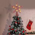 thumbnail image 5 of Adorno de árbol de Navidad brillante con luces LED, copa de árbol de estrella iluminada de 10 pulgadas para interiores y exteriores, 5 of 5