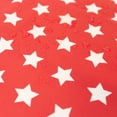 thumbnail image 4 of Waverly Inspirations Rectangular Elastic Fitted Table Cover Waterproof Vinyl Tablecloth With Flannel Backing, 6Ft Table, 72" x 30", White Stars With Red Base, 1 PK, 4 of 6