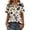 Beige, variant on Blouses for Women Dressy Floral Print Short-Sleeve Button-Down Shirts Spring Basic Collar Tops Trendy Outwear Gray L