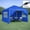 Blue, variant on 10x10FT Pop Up Canopy Tent Outdoor Gazebo with 4 Removable Sidewalls 2 Zipper Doors 2 Window Panels Waterproof UV‑Resistant Patio Party Tent with Sandbags Carry Bag Multicolor