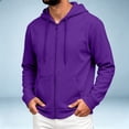 thumbnail image 7 of Zip Up Hoodie Men Long Sleeve Lightweight Solid Color Plain Hooded Sweatshirts Casual Fall Spring Track Jackets, 7 of 7