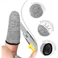 thumbnail image 2 of HOMEIORA 60 PCS Finger Cots Cut Resistant Protector, Finger Covers for Cuts, Gloves Life Extender, Cut Resistant Finger Protectors for Kitchen, Work, Sculpture, Anti-Slip, Reusable, 2 of 8
