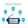 thumbnail image 4 of Fivo Battery Compatible with Shark R75 RV85 RV850 RV750-N RVBAT850 14.8V 2600mAh (2-Prongs Plug), 4 of 5