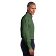 thumbnail image 3 of Port Authority Crosshatch Easy Care Shirt-3XL (Dark Cactus Green), 3 of 6