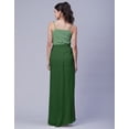 thumbnail image 3 of Moomaya Solid Side Slit Skirt For Women, Front Slit Ankle Length Asymmetrical Summer Skirt, 3 of 8