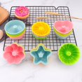 thumbnail image 4 of Coofit Muffin Cake Mold Silicone 6PCS DIY Professional Soft Egg Tart Molds Pudding Mold, 4 of 10