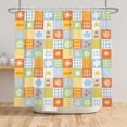 thumbnail image 4 of Tchckioa Colorful Grid Shower Curtain for Bathroom,Waterproof and Privacy Hooks Bath Curtain,72x72, 4 of 6