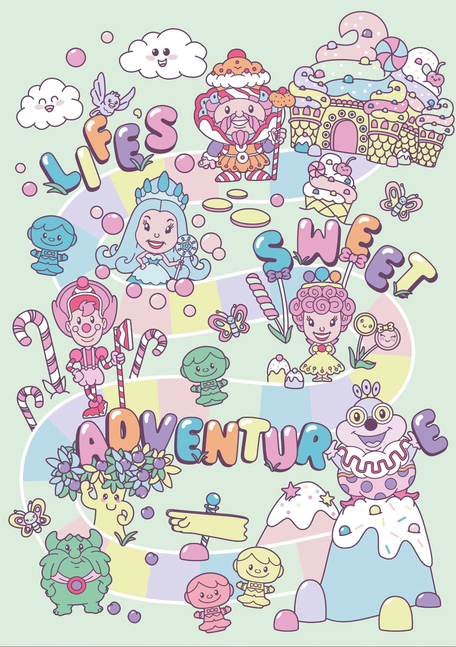 Ceaco Hasbro Candy Land Sugar High 500-Piece Interlocking Jigsaw Puzzle for Adults Ages 14+
