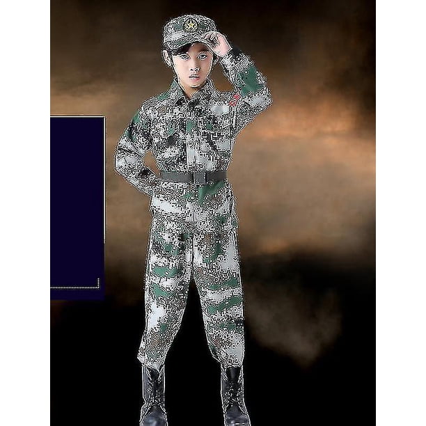Uniformes de entrenamiento militar para niños, disfraces de fiesta de campamento de verano de camuflaje táctico de combate para niños, trajes del ejército de Halloween para niñas