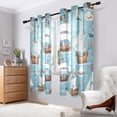 thumbnail image 6 of Sailboats Sea Blackout Curtains Thermal Insulation 63 inch Grommet for Bedroom Living Room Bathroom Kitchen Windows 2 Pack, 6 of 6