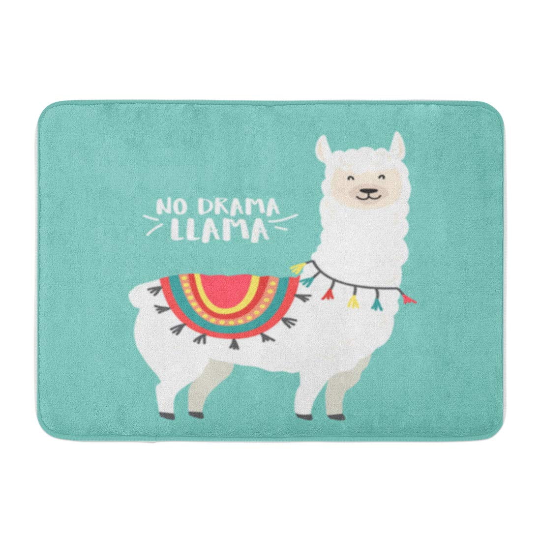SIDONKU Lama Cute Cartoon Llama Vector Design with No Prob Motivational