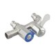 thumbnail image 2 of Double Head Faucet Double Outlet Faucet Home Use Stainless Steel Material User-friendly Design Air-injected Water Flow, 2 of 10