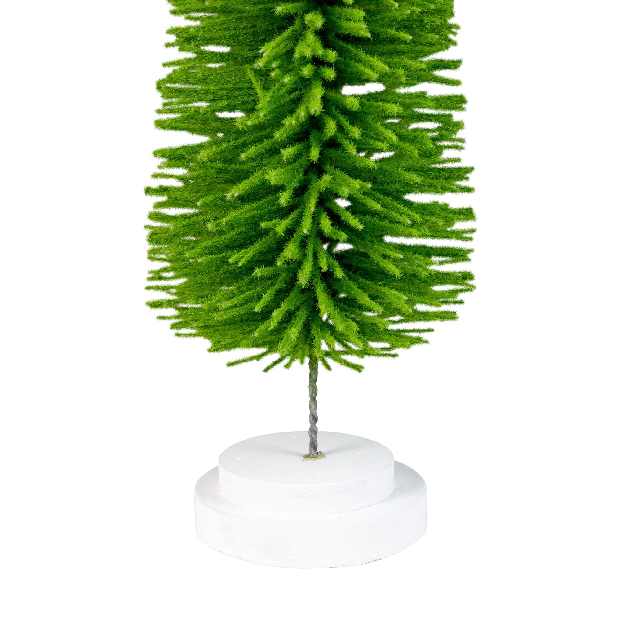 Bottle Brush Artificial Mini Christmas Tree - 14" - Fern Green