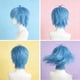 thumbnail image 2 of Zootopia Snake Gary Cosplay Wig Blue gradient upturned short Anime Hair, 2 of 5