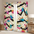 thumbnail image 2 of Homewish Teens Bohemian Memphis Curtains Pack of 2 (42x84 Each),Leopard Print Curtains Blackout,Hippie Abstract Geometric Bedroom Curtains,Super Cozy Room Decor, 2 of 6