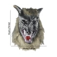 thumbnail image 2 of Máscara de lobo realista para disfraz de Halloween, boca de peluche, máscara de hombre lobo, máscara y clavos, 2 of 5