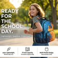 thumbnail image 6 of SEANATIVE 17 Inches Kids Backpack Cute School Bag Stylish Book Bag Back to School Essential Casual Daypack for Elementary Middle School Boys Girls, Fire Print Blue Orange, 6 of 7