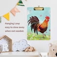 thumbnail image 6 of FMSHPON Lovely Rooster Flowers Clipboard Hardboard Wood Nursing Clip Board and Pull for Standard A4 Letter 13x9 inches, 6 of 7