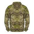 thumbnail image 4 of Men's Camo Print Stand Collar Sweatshirt, Spring Fall Outdoor Casual Button Front Pullover for Hiking, Sports,Army Green,L, 4 of 4